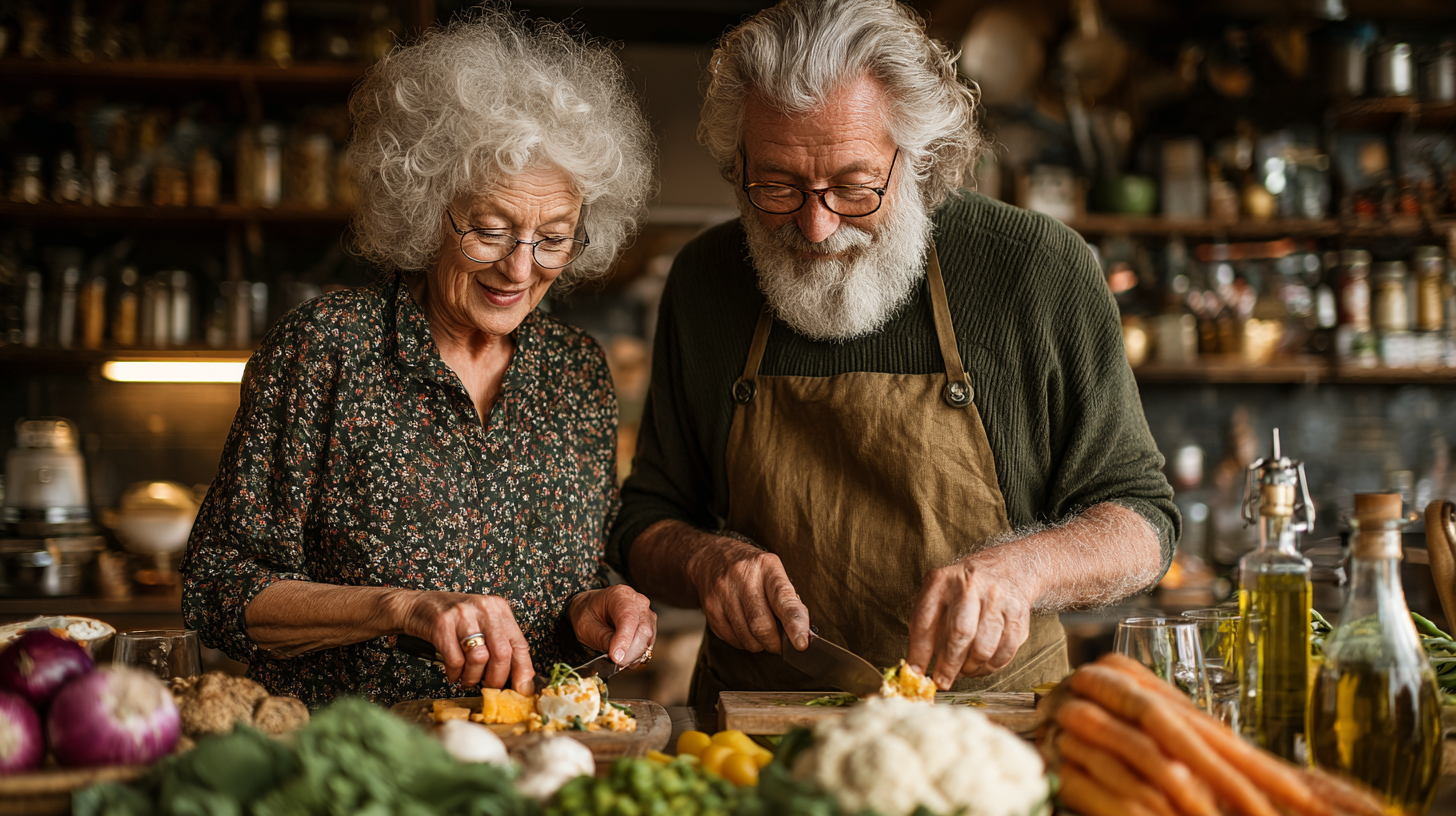 Nutriționiști și clienți seniori fericiți